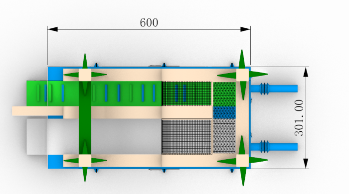 Надувная водная горка с бассейном "Пальмы малая" 11*5*4 м