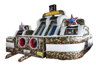 Надувной батут "Военная база" 7,5*7*5 м