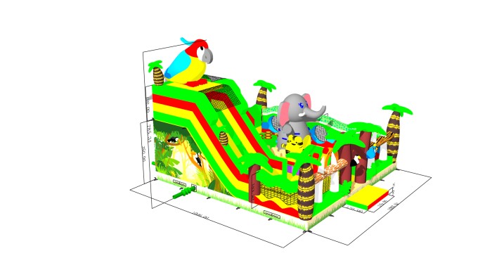 Надувной батут "Сафария" 10*10*7,9 м