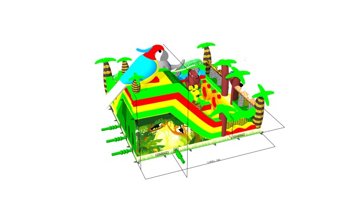 Надувной батут "Сафария" 10*10*7,9 м