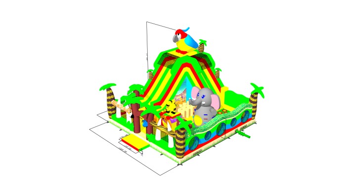 Надувной батут "Сафария" 10*10*7,9 м