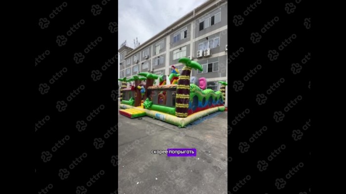 Надувной батут "Сафария" 10*10*7,9 м