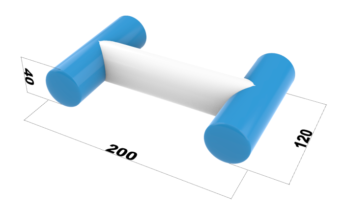 Надувная горка "Акула" 7*3*2 м 