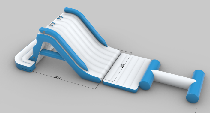 Надувная горка "Акула" 7*3*2 м 