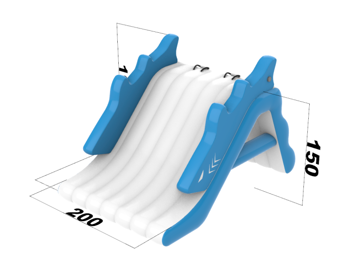 Надувная горка "Акула" 7*3*2 м 
