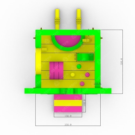 Надувной батут "Слоники" 3,5*3,5*2,5 м 