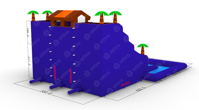 Надувной аквапарк «Дом у моря» 11*10*5,4 м 