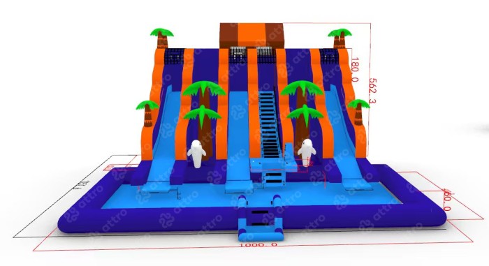 Надувной аквапарк «Дом у моря» 11*10*5,6 м 