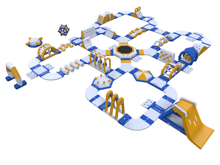 Надувной аквапарк "Акваорб 230" 37*37 м