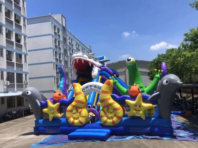 Надувной батут "Морская сказка" 10*10*7,8 м