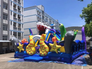 Надувной батут "Морская сказка" 10*10*7,8 м