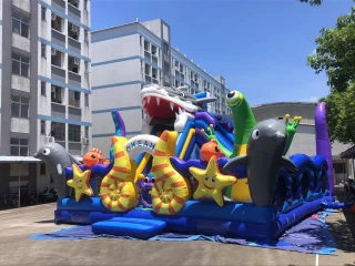 Надувной батут "Морская сказка" 10*10*7,8 м