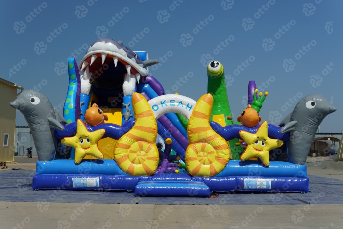 Надувной батут "Морская сказка" 10*10*7,8 м