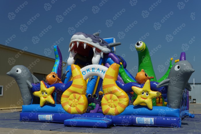 Надувной батут "Морская сказка" 10*10*7,8 м