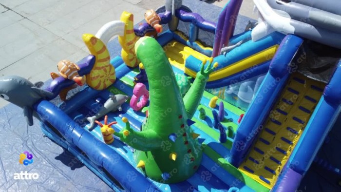 Надувной батут "Морская сказка" 10*10*7,8 м