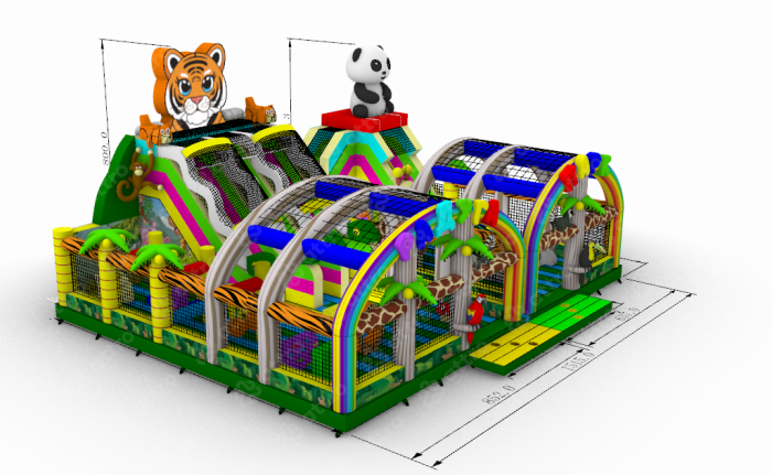 Надувной батут модель «Радуга парк 3»  15*12*8 м