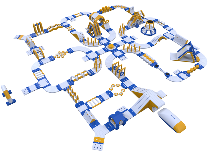 Надувной аквапарк "Акваорб 330" 52*50 м