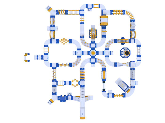 Надувной аквапарк "Акваорб 330" 52*50 м
