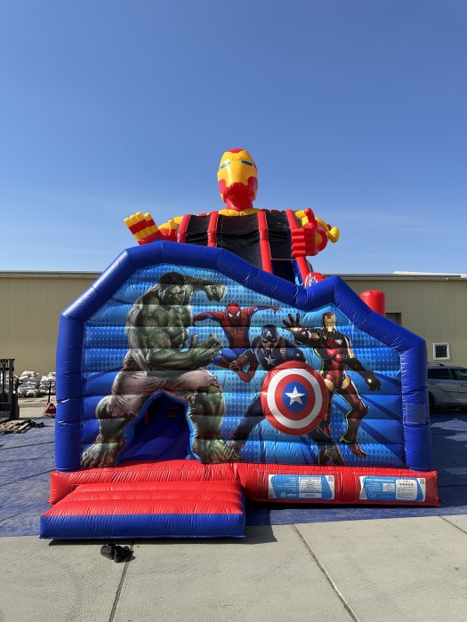 Надувная горка "Иронмэн" 17*10*14 м