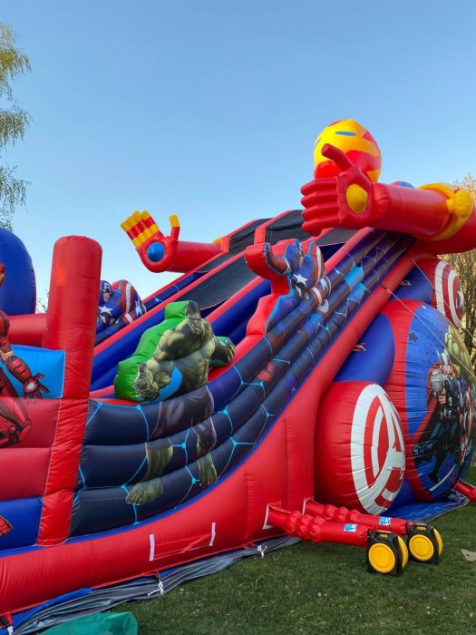 Надувная горка "Иронмэн" 17*10*14 м