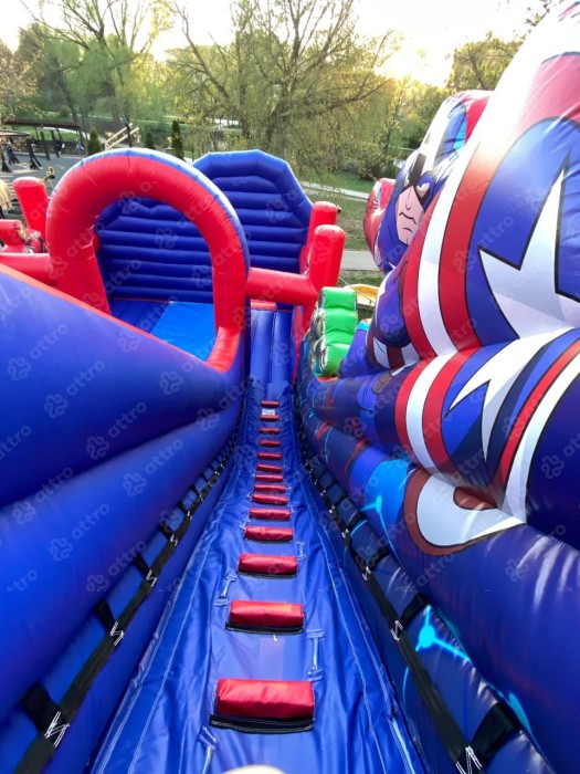 Надувная горка "Иронмэн" 17*10*14 м