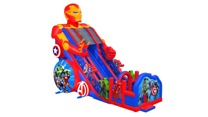 Надувная горка "Иронмэн" 17*10*14 м