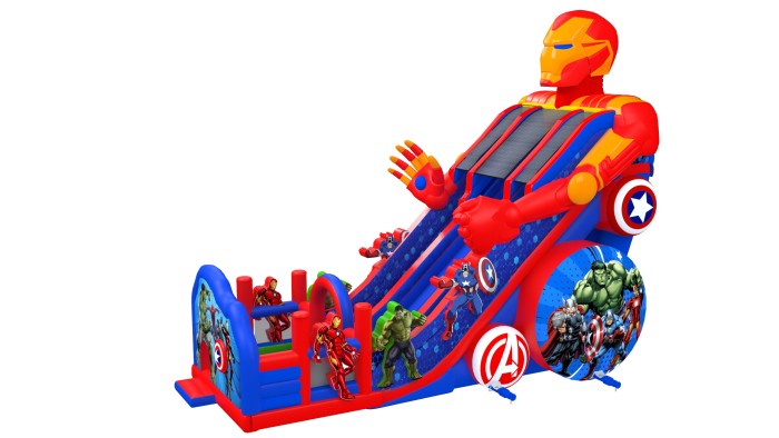 Надувная горка "Иронмэн" 17*10*14 м