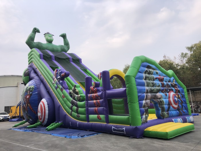 Надувная горка "Халк" 17*10*14 м