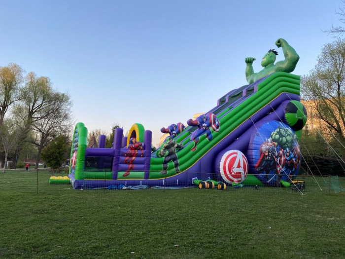 Надувная горка "Халк" 17*10*14 м