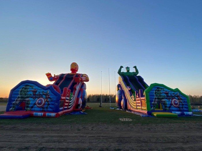 Надувная горка "Халк" 17*10*14 м