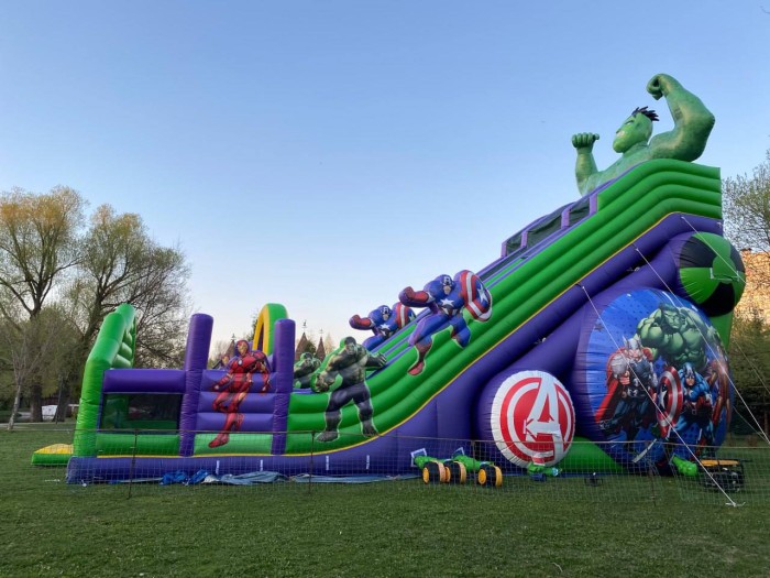 Надувная горка "Халк" 17*10*14 м