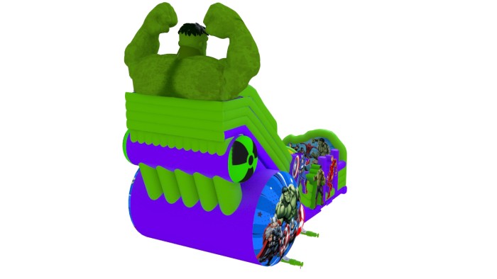 Надувная горка "Халк" 17*10*14 м