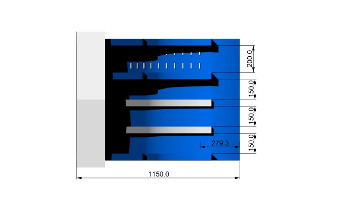Надувная зимняя горка "Новогодние игры" 11,5*9*8 м