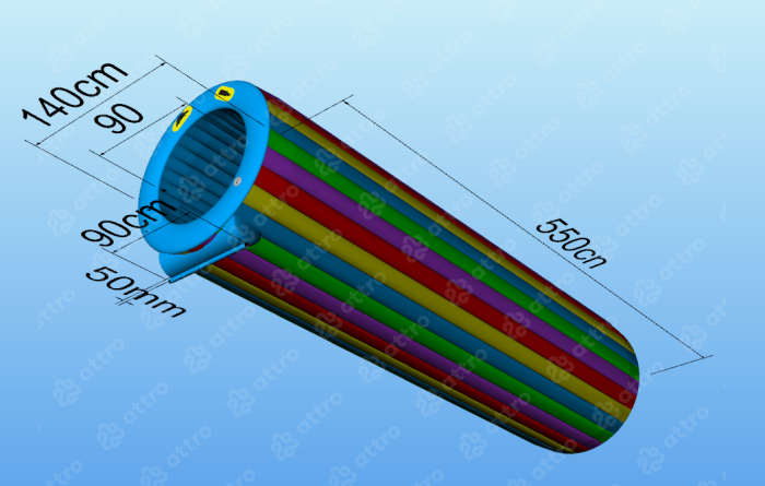 Надувная горка-труба 5,5 м