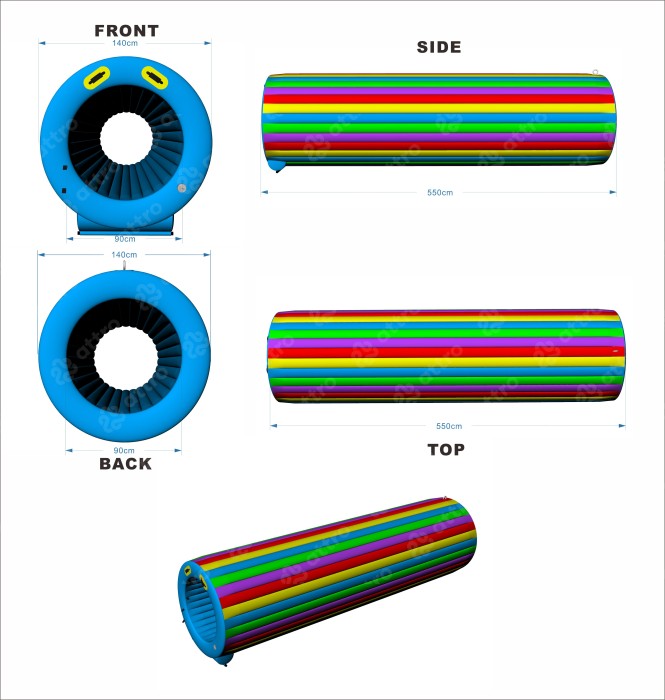 Надувная горка-труба 5,5 м