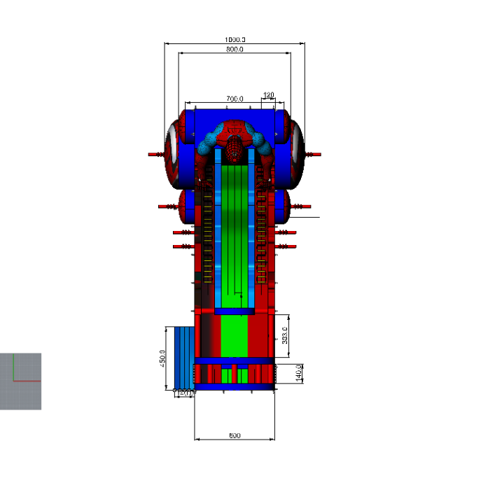 Надувная горка «Спайдермен 8» 20*10*13 м