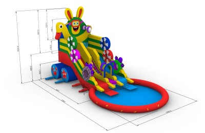 Надувной аквапарк &quot;Зайчик&quot; 17,5*10*10,5 м 