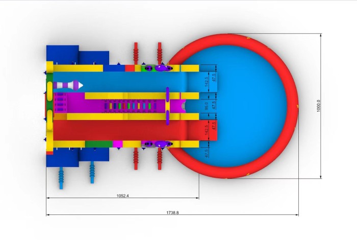 Надувной аквапарк "Зайчик" 17,5*10*10,5 м 
