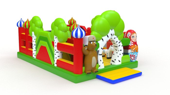 Надувная горка "Матрешка" 7*5*3,1 м
