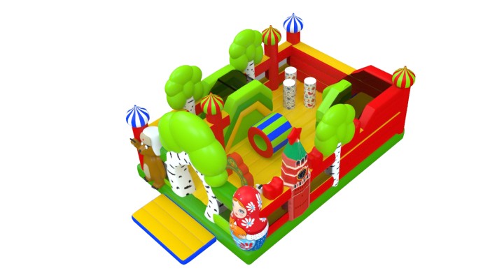 Надувная горка "Матрешка" 7*5*3,1 м