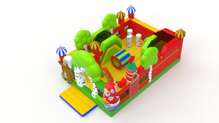 Надувная горка "Матрешка" 7*5*3,1 м