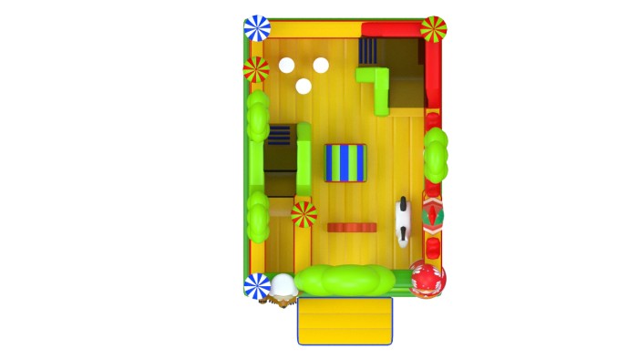 Надувная горка "Матрешка" 7*5*3,1 м