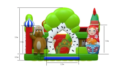 Надувная горка "Матрешка" 7*5*3,1 м