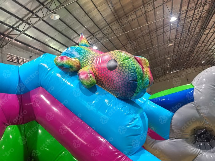 Надувная горка "Остров чудес" 6,5*5*3,2 м 