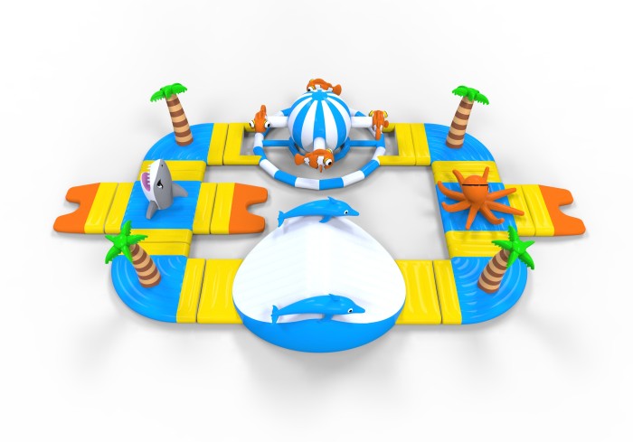 Надувной аквапарк "На пляже" 15*10*3 м