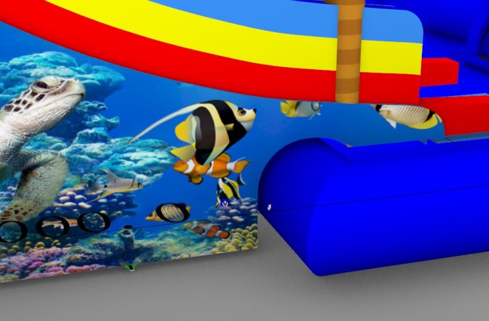 Надувной аквапарк "Джунгли пиратские" 17,5*17*8,6 м 