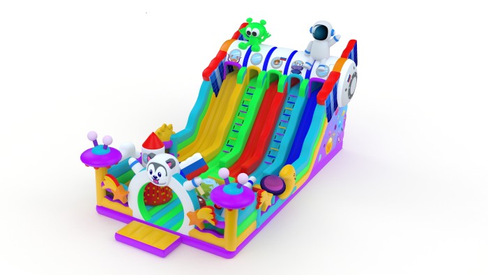 Надувной батут «Наши в космосе»  15*8*8 м