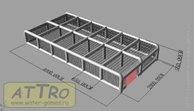 Надувная арена для пейнтбола 40*20 м