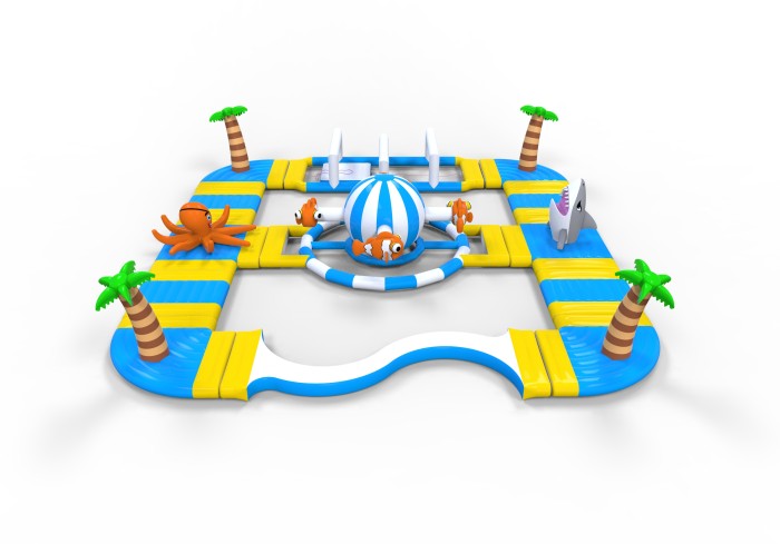 Надувной аквапарк "На пляже 2" 12*11*3 м