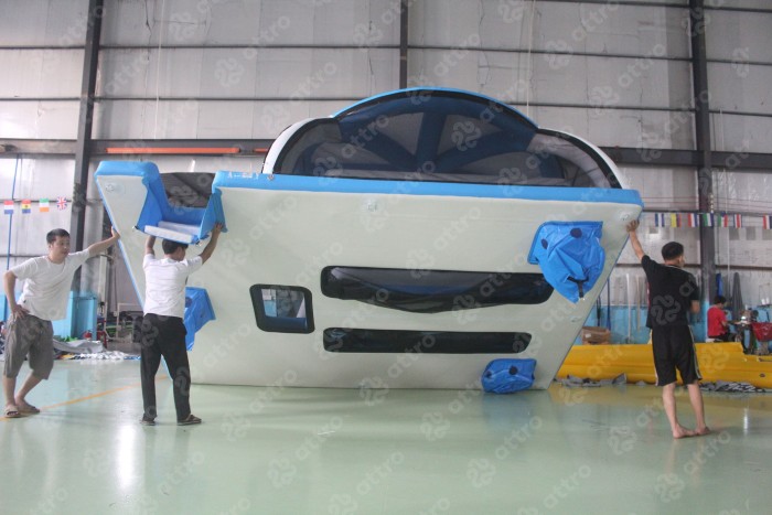 Надувная палатка на воду  4,8*3,4*2,5 м